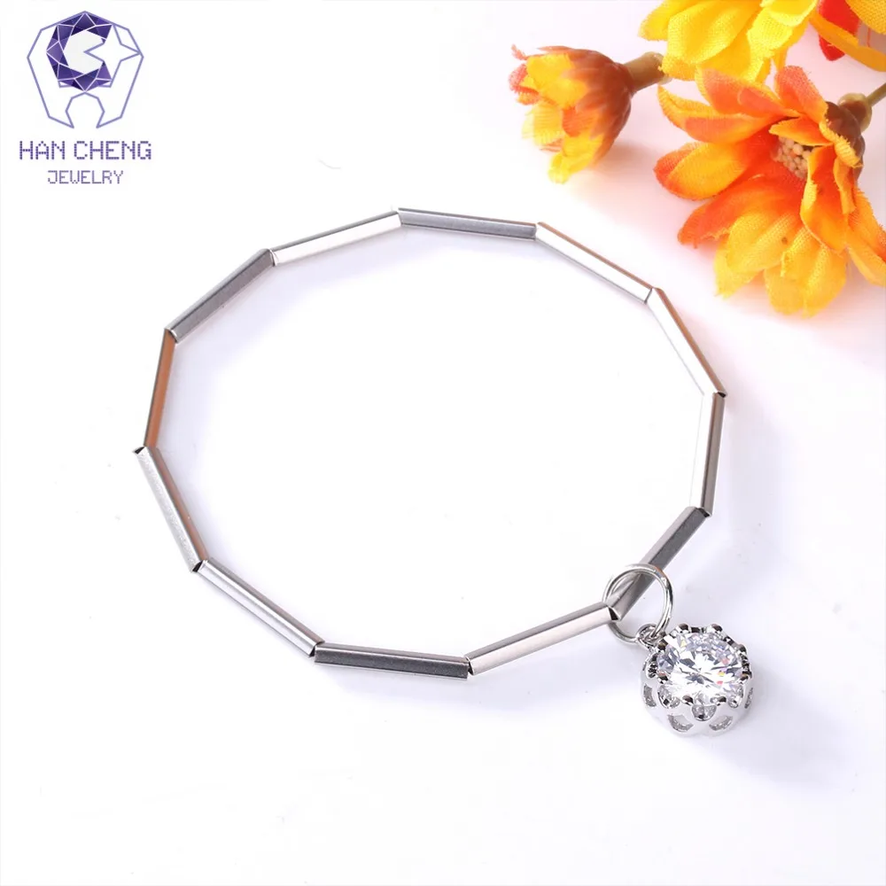 Новый модный простой браслет HanCheng с подвесками из металлической проволоки