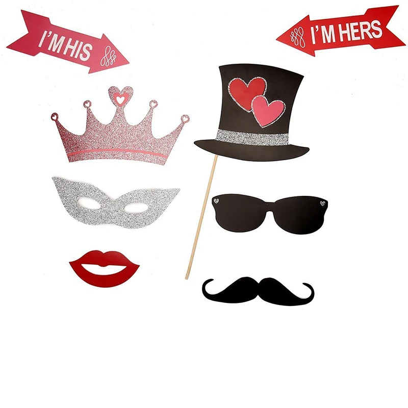 27 шт. фото стенд реквизит только что замужние очки для Фотокабины стрелы Купидона