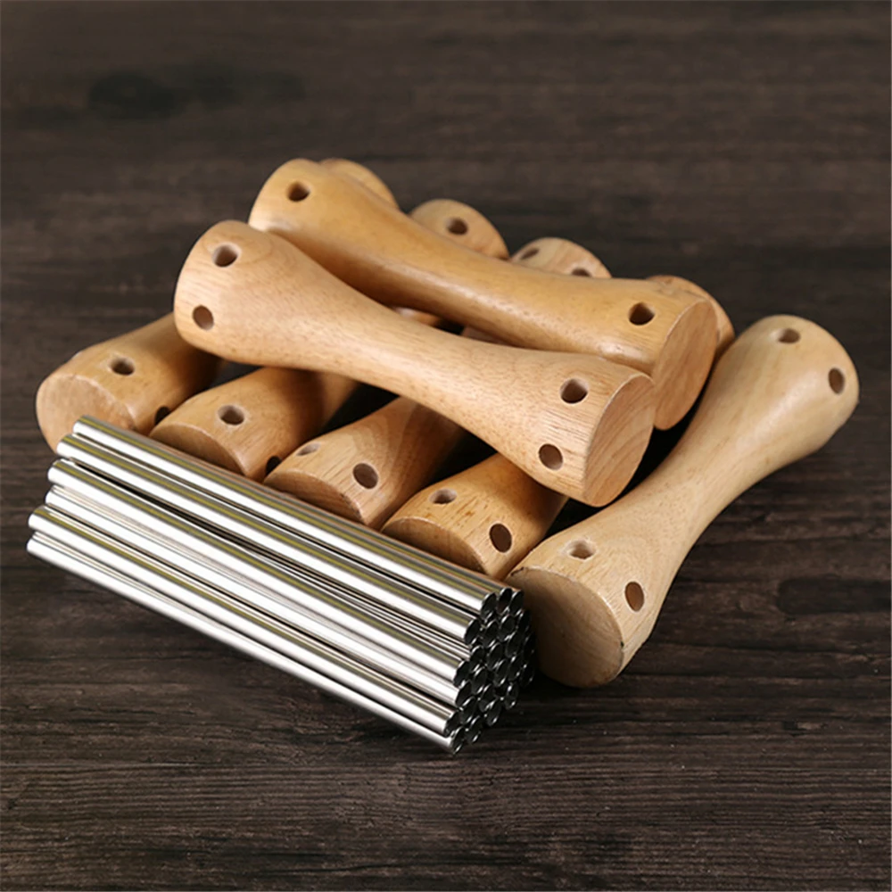 Самодельная деревянная и нержавеющая сталь Винная стойка держатель бутылки