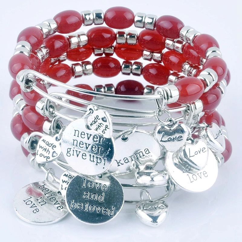 2018 расширяемый Регулируемый провод обертывание акриловый жесткий браслет из