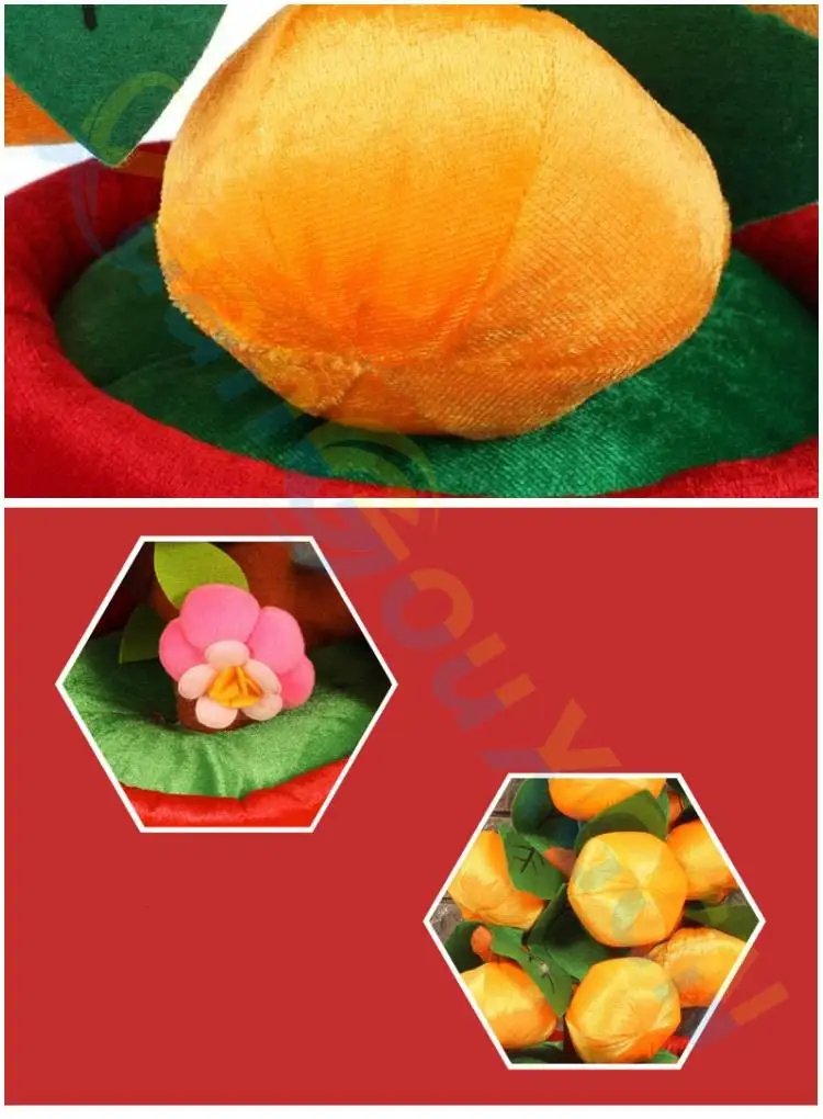 party favor Spring festive mascot ornament wedding photo props Peach orange Fortuna Doll Chinese New Year Decoration house gift | Дом и сад