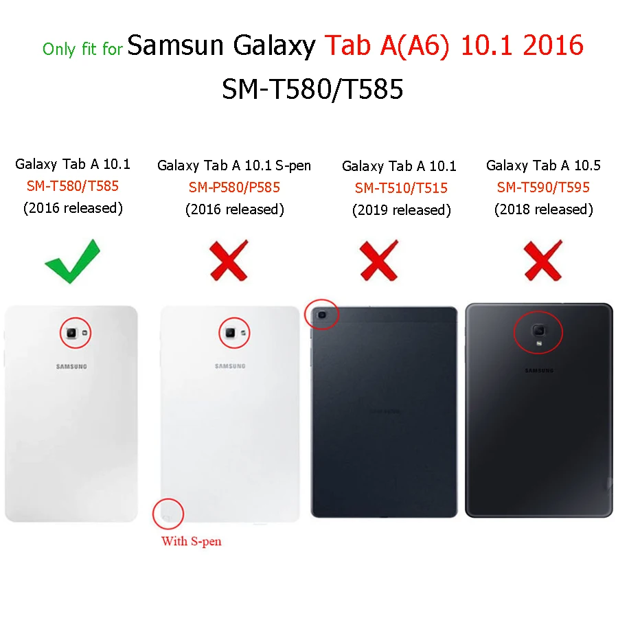 Мягкий умный чехол из ТПУ с рисунком для Samsung Tab A6 10 1 2016 дюйма Galaxy A Φ T585 T587