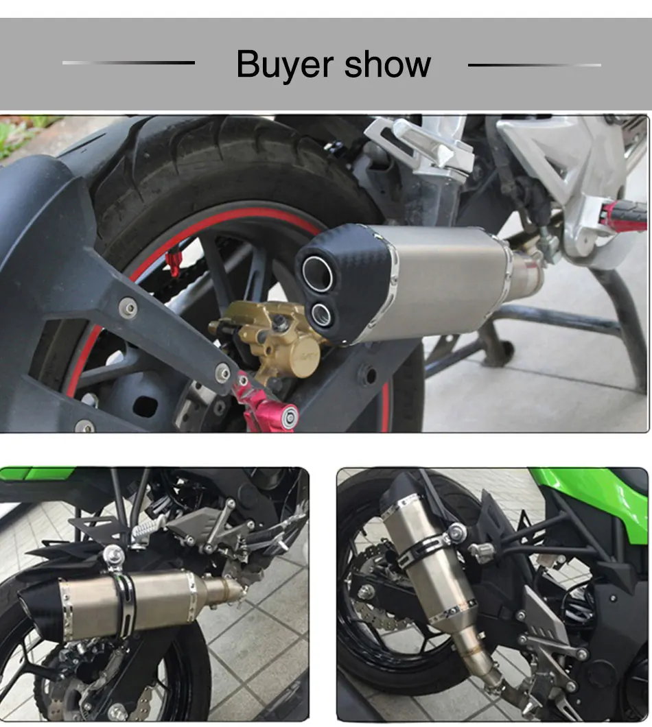 ZSDTRP 51 мм мотоцикл Akrapovic выхлопная труба глушитель мото велосипедный горшок Escape для Yamaha YZF R1 для Honda CBR250 KTM DUKE Slip-on