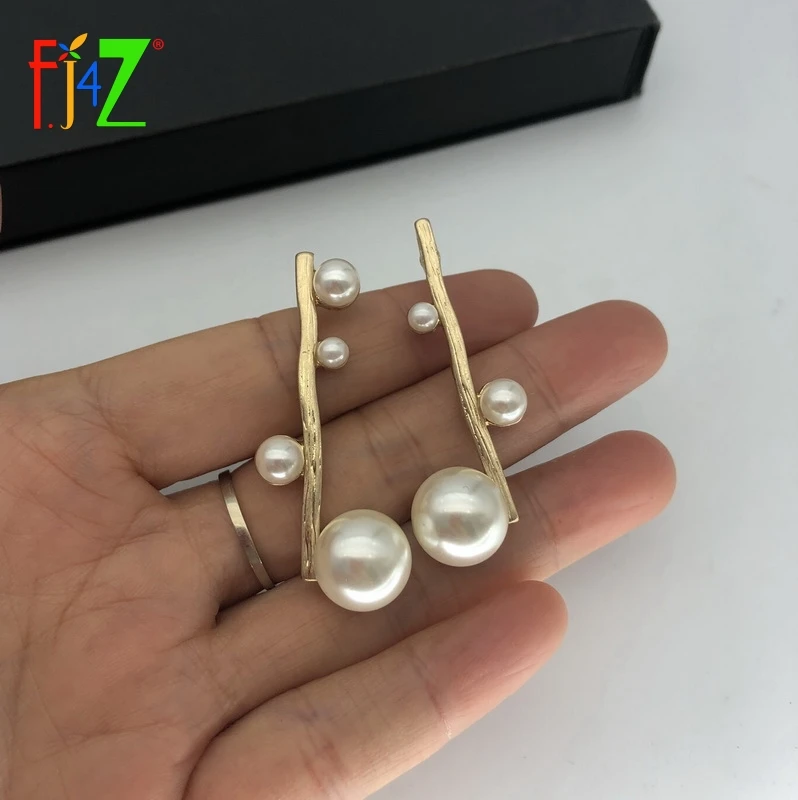 F. J4Z Горячие нерегулярные серьги с искусственным жемчугом для женщин мода мульти дизайн Висячие серьги барокко Винтажные Ювелирные изделия Аксессуары