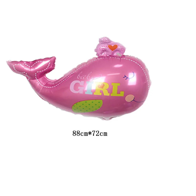 whale pink Большие воздушные шары в виде рыбы из фольги Акула воздушный шар в виде осьминога морской мир Globos День Рождения украшения детские надувные игрушки Свадебный декор - Цвет: whale pink