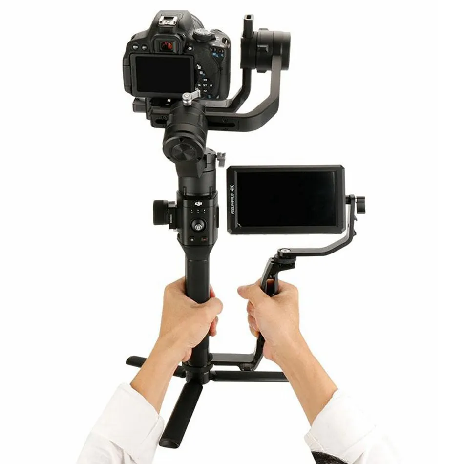 Топ предложения для Dji Osmo Mobile 2 Ronin S ручка крепление Gimbal L кронштейн трансмаунт мини двойной захват для монитора светодиодный светильник M