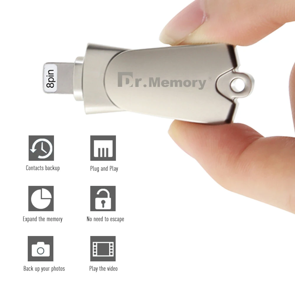 Dr. Memory Металлический Micro SD кард-ридер для iPad/iPhone 5SE 6S 7plus кард-ридер OTG TF кард-ридер для iPhone карта адаптер