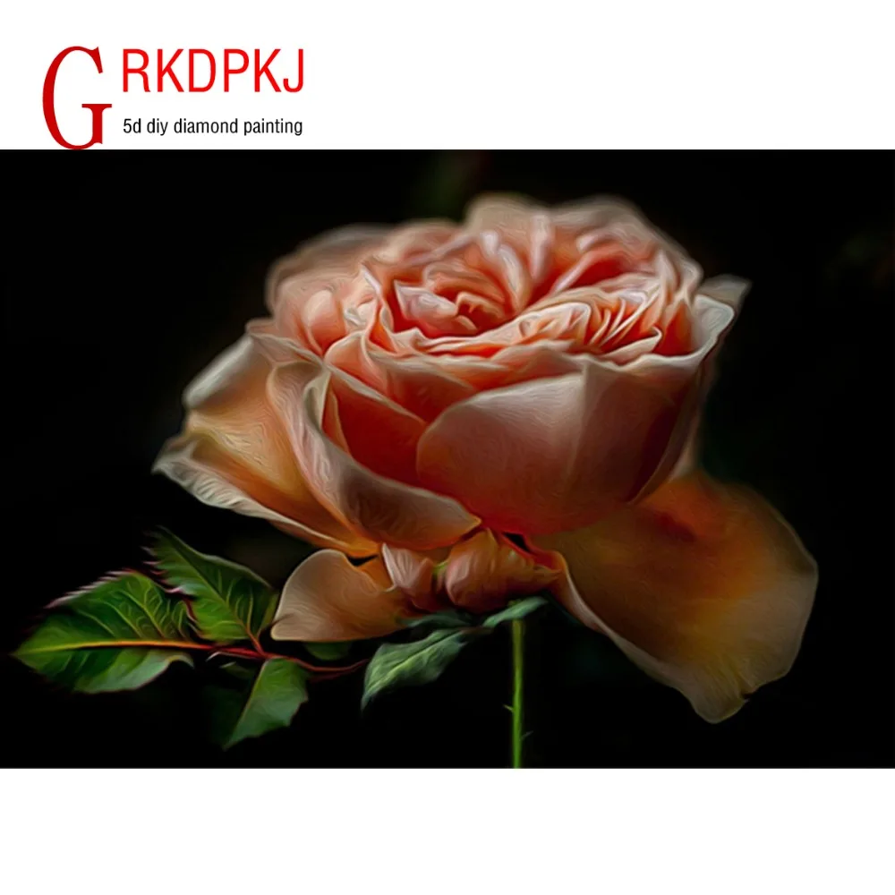 Алмазная живопись 5d GRKDPKJ картина с розами полная вышивка квадратная красным