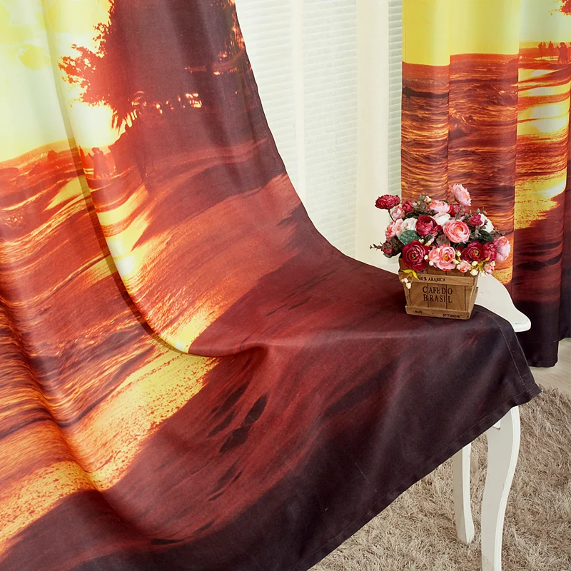 Бесплатная доставка Современный стиль 3D цифровая печать затемненные занавески