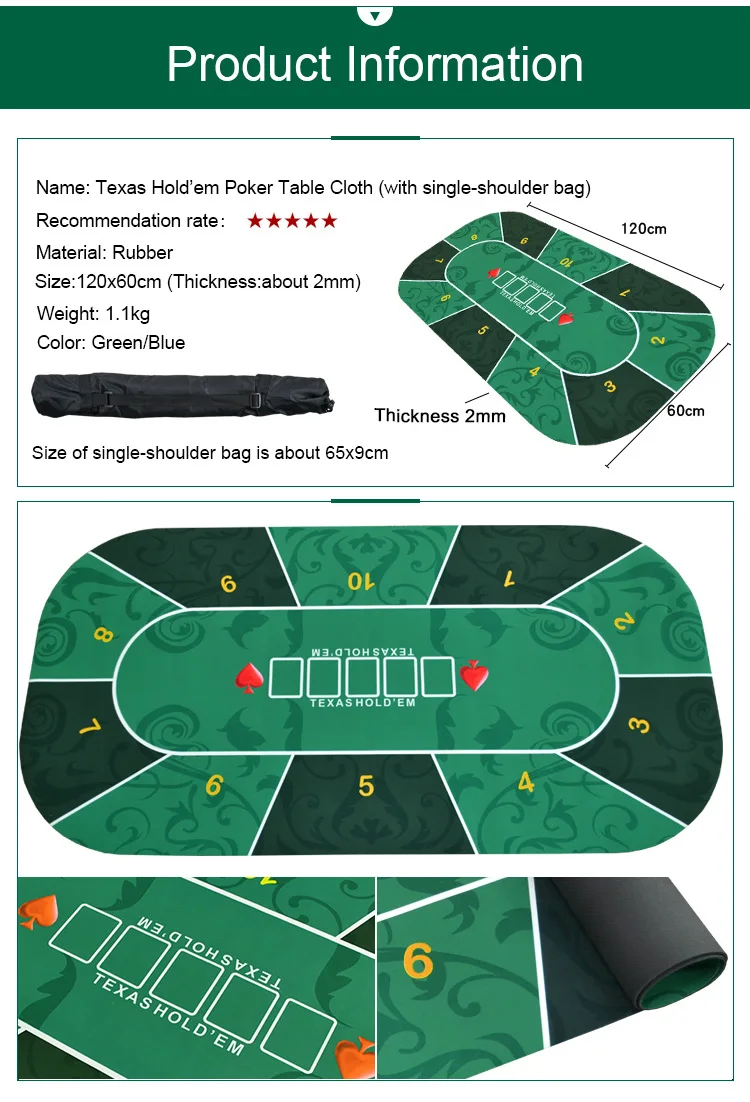 1,2 м Роскошная замшевая резиновая Texas Hold'em скатерть для покера с цветочным узором, набор для казино, коврик для настольной игры, аксессуары для покера