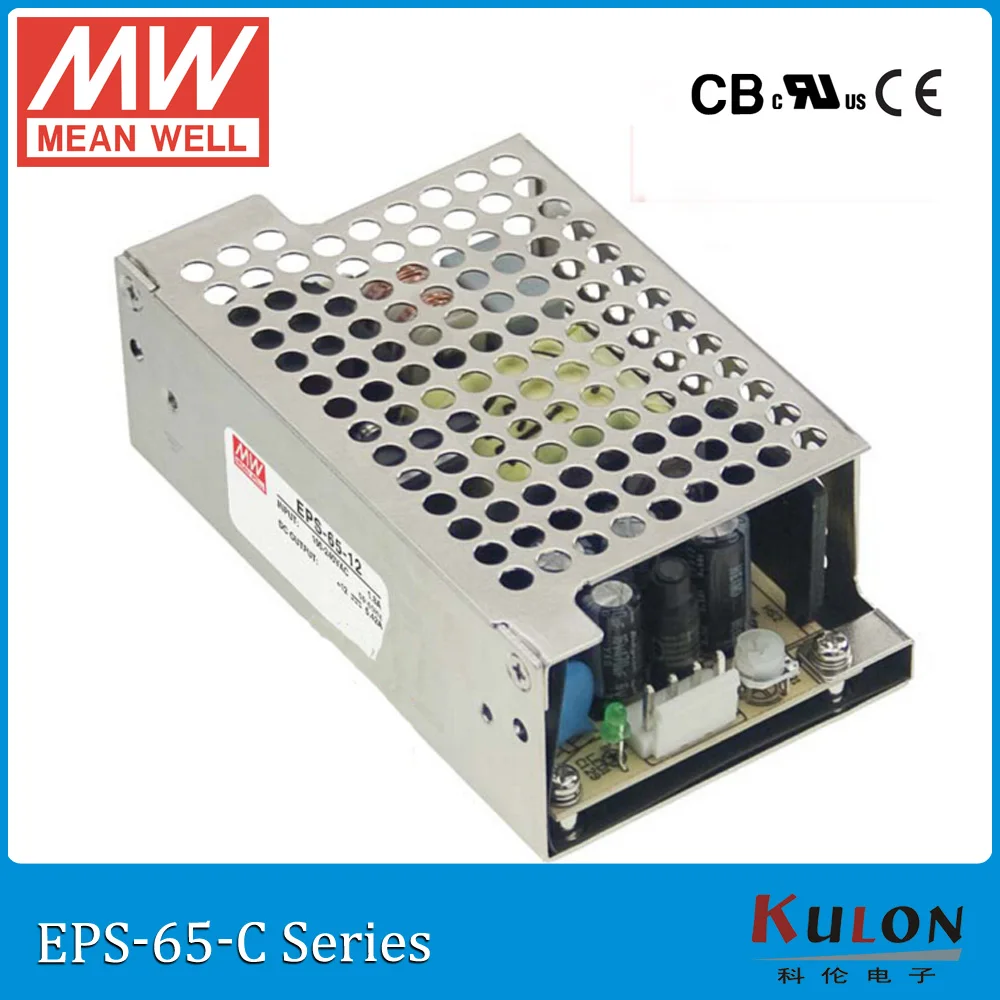 

Original MEAN WELL EPS-65-15-C 15V 4.34A 65W meanwell enclosed type Power Supply EPS-65 with cover