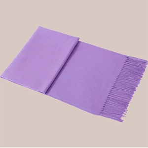 Light Purple Модный розовый/красный/фиолетовый однотонный зимний шарф, женские шарфы, зеленый кашемировый женский шарф, Длинные теплые женские пашмины шали - Цвет: Light Purple