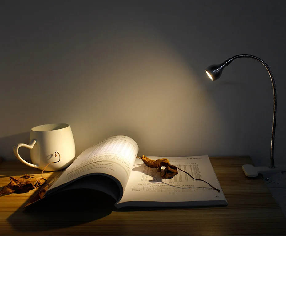 Черный/серебристый USB Led Настольная лампа для чтения, гибкий складной светильник для защиты глаз, настольная лампа для книг, белый/теплый белый для детей