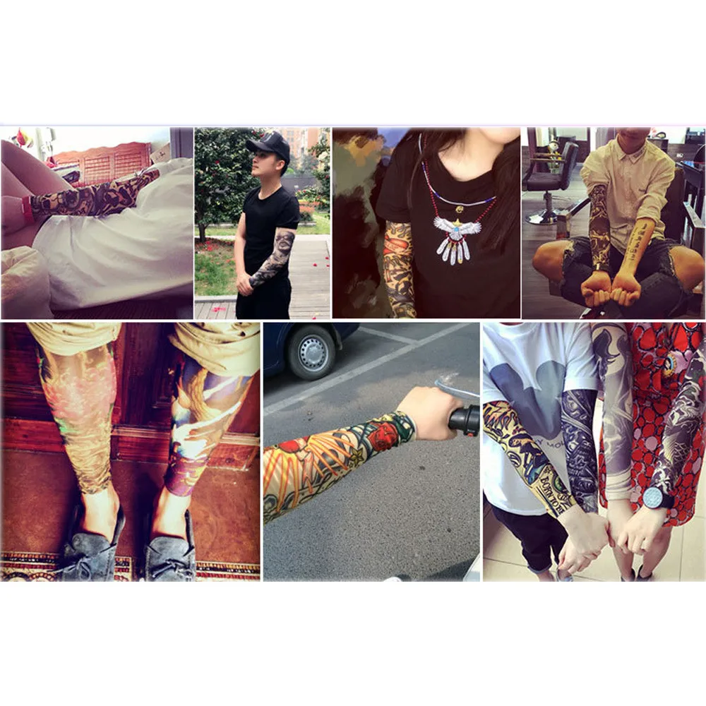 Накладные татуировки на руки с УФ защитой 6 шт| |