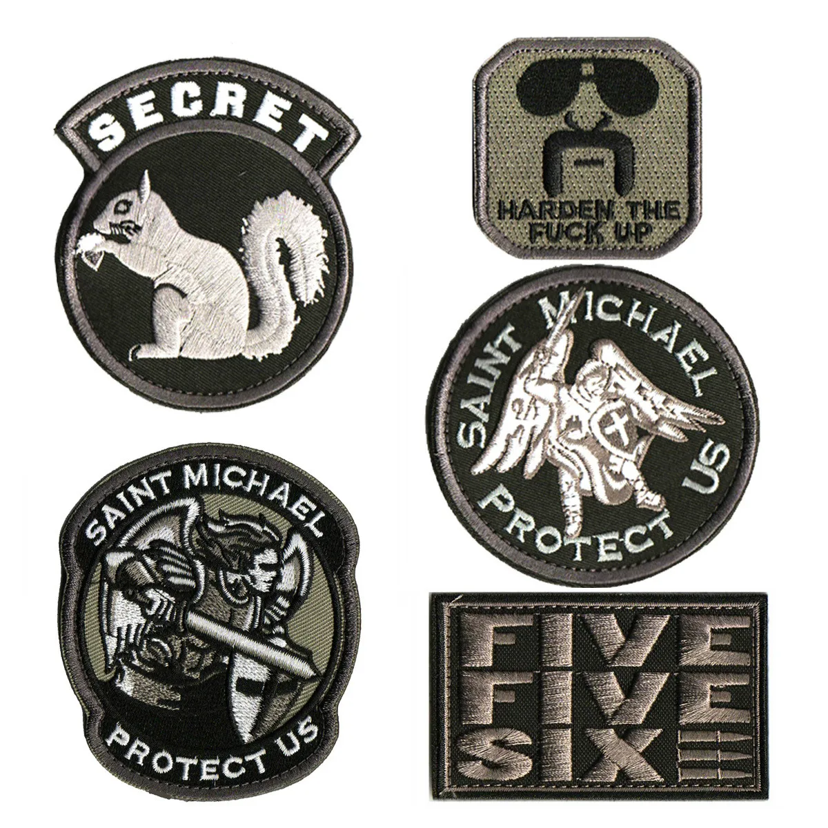 Высокое качество 100% вышитые повязки тактические заплатки медаль Черная белка