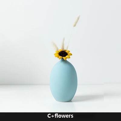 C and flowers Современная красочная керамическая ваза, китайское искусство и ремесла, декоративная фарфоровая ваза для цветов, Креативные Свадебные подарки, домашний декор - Цвет: C and flowers