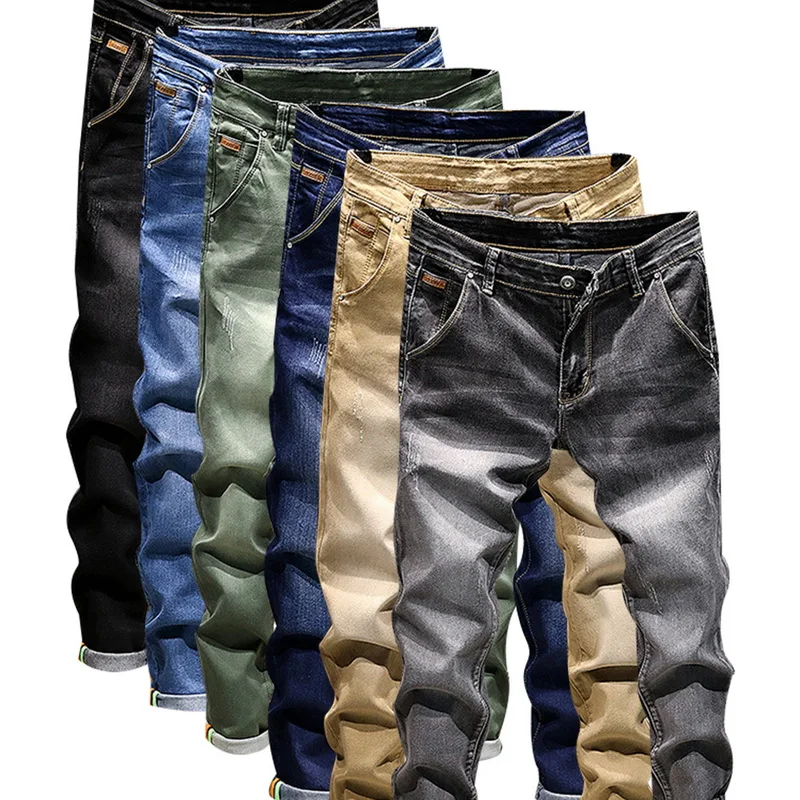 NIBESSER Hip Hop Vintage Trouser Skinny Pant Stretch Denim Pants Solid Slim Fit Jeans Men Casual Biker Male Street | Мужская одежда