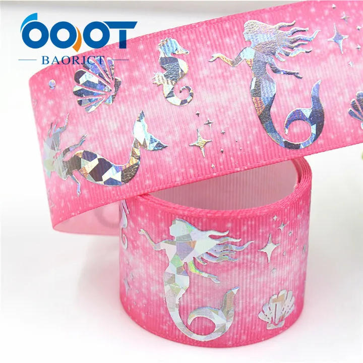 G-18609-450 OOOT BAORJCT, G-18609-445, 38 мм, 10 ярдов, лазерная Серебряная лента с принтом в виде сердечек, лента для рукоделия, головной убор, Свадебная подарочная упаковка - Цвет: G-18609-450