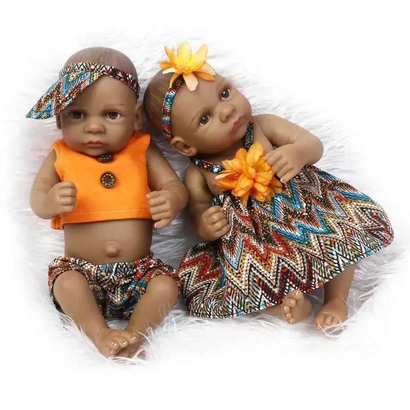 10&quot Mini black reborn babies African American Baby girl boy doll Ethnic Alive Dolls Brinquedos Juguetes | Игрушки и хобби