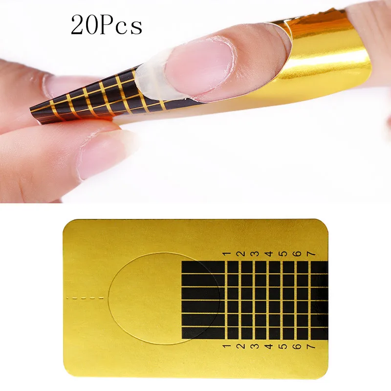 20Pcs Nail Form Ur Sugar, 7,5 мл, быстрое удлинение, гель, прозрачный, розовый, для ногтей, для наращивания, УФ-гель, для дизайна, полигель для ногтей, акриловый, для пальцев, Гель-лак - Цвет: 20Pcs Nail Form