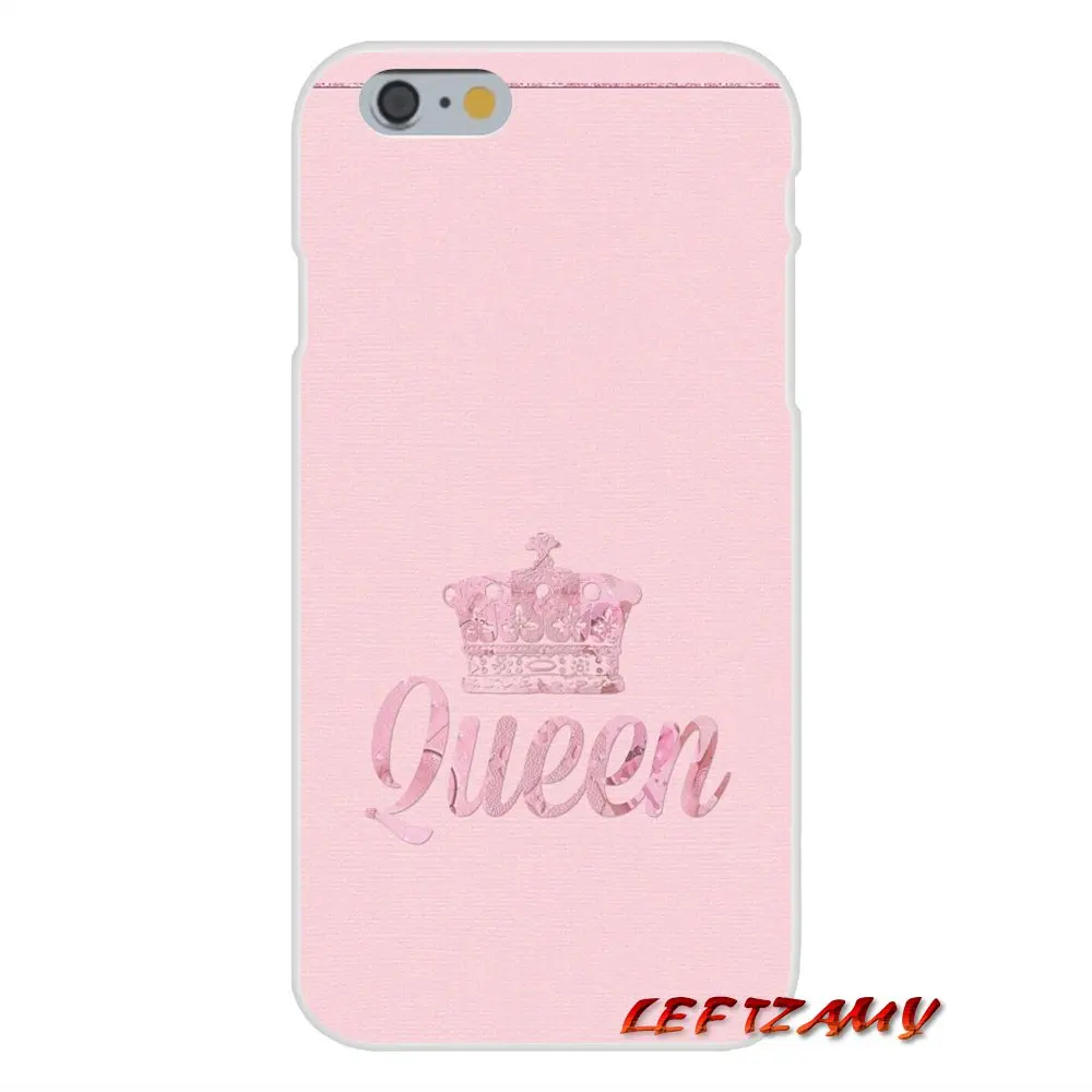 Аксессуары чехлы для телефонов Чехлы iPhone X XR XS MAX 4 4S 5 5S 5C SE 6 6S 7 8 Plus ipod touch Queen Crown King