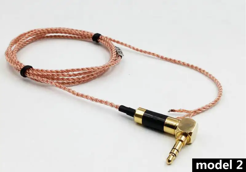 3,5 мм разъем мягкий 5N OCC один Кристалл Медь 80 ядер Плетеный DIY аудио Кабели Замена Ремонт для наушников обновление провода