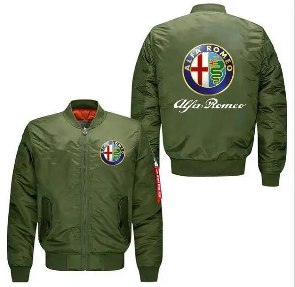Высококачественная куртка-бомбер Alpha alfa romeo flight Зимняя Толстая Теплая мужская