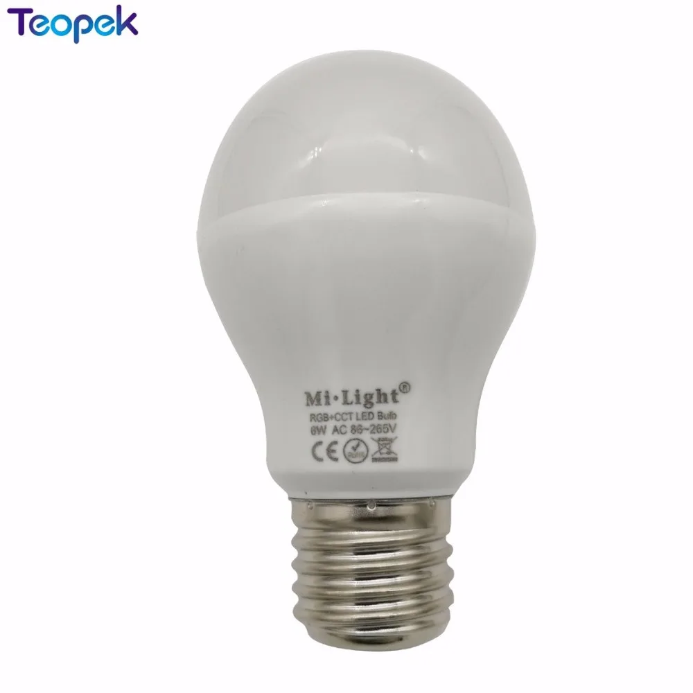 Mi. Light 6W E27 RGB + CCT Светодиодная лампа с регулируемой яркостью AC110V 220V FUT014 WL-Box1 WiFi 2 4G