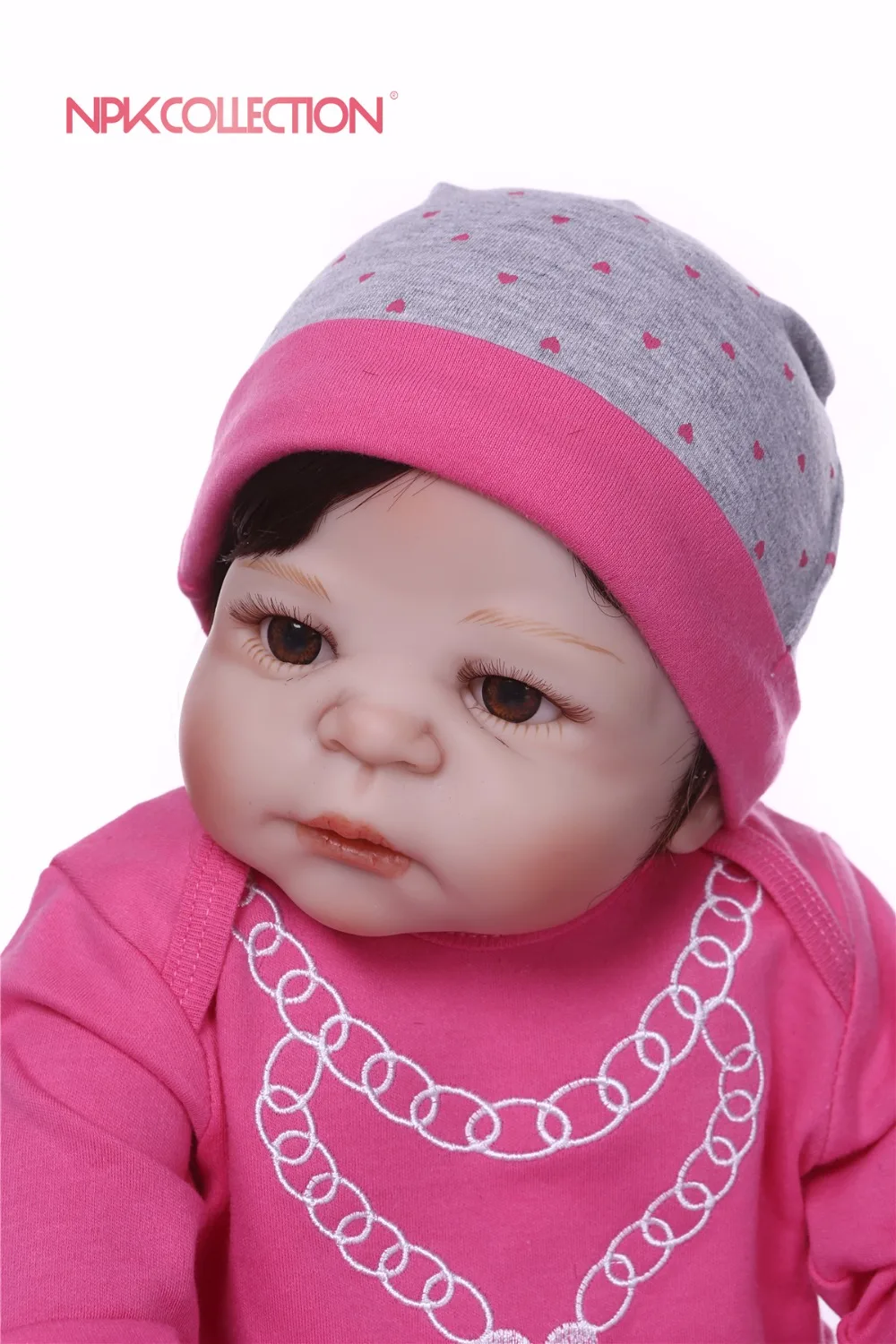 NPK 57 см розовый клубника полное тело силиконовые девочка Reborn игрушечные пупсы, куклы принцесса Младенцы волосы для куклы подарок на день рождения Рождественский подарок