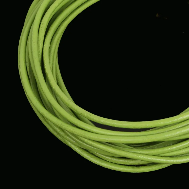 Шнур из 100% натуральной кожи 5 м диаметр 2 мм многоцветный шнур для ювелирных