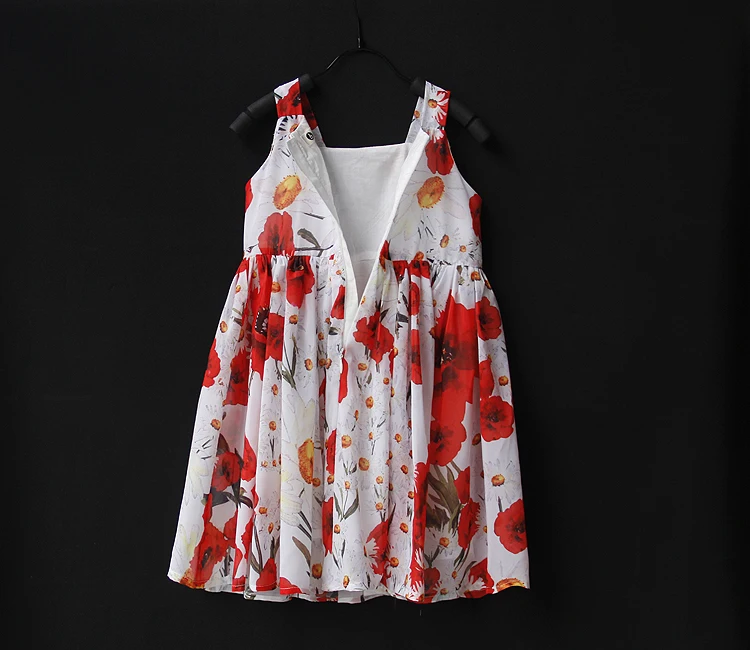 Летняя одежда фирменного дизайна с цветами для девочек детская мамы и дочки