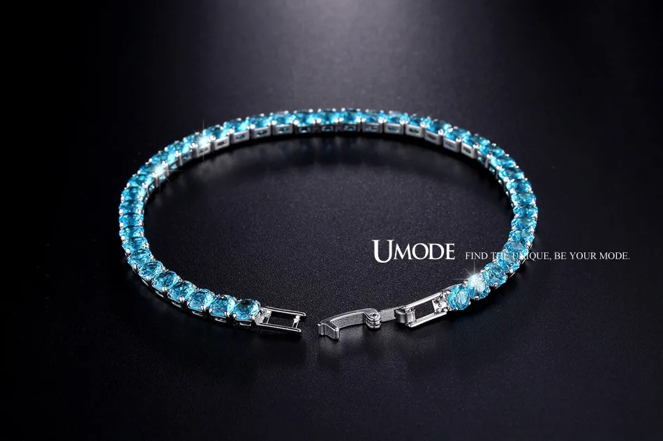 UMODE имитация аквамарина брендовые браслеты для женщин ювелирные изделия Модные Pulseira Feminina горячие рождественские подарки Bracciali AUB0097E