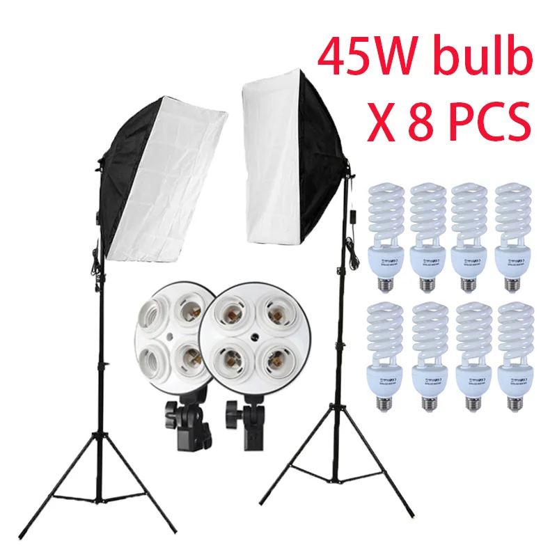 Deventer фотостудия 320W 16 COB светодиодный фотографический светильник ing Kit 4 комплекта софтбокса и 4 комплекта светильник-подставка для камеры аксессуары для фото - Цвет: Золотой