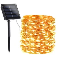 72ft 22m 200 led solar strip light home garden copper wire light string fairy outdoor solar powered christmas party decor