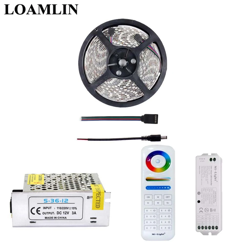 Светодиодная светильник та RGB 2835/3528SMD Mi FUT089 8 зонная лента с пультом