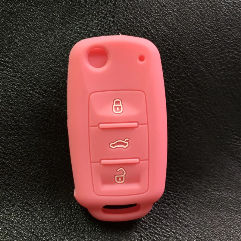 Силиконовый резиновый чехол для ключа VW POLO Golf 4 MK5 6 Jetta Bora Beetle Tiguan Passat B5 B6 3 кнопки