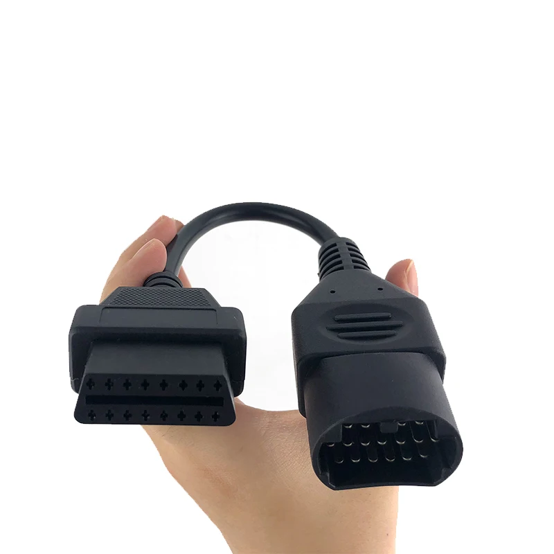 Для MAZDA 17 Pin 17Pin штекер для OBD OBD2 OBDII DLC 16 Pin 16Pin Женский адаптер автомобильного диагностического инструмента конвертер Кабель