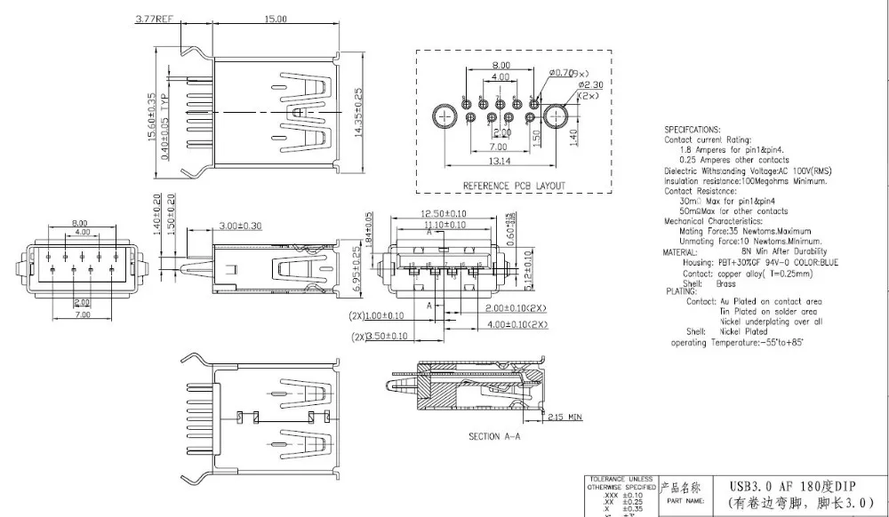 5 шт. вертикальный разъем USB 3 0|line connector|l connectorline mount |