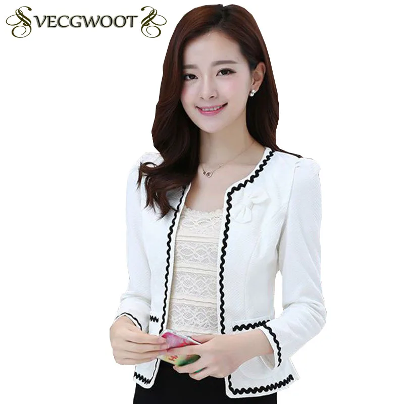 Женский короткий Блейзер на весну и осень новинка 2020 приталенный с длинными