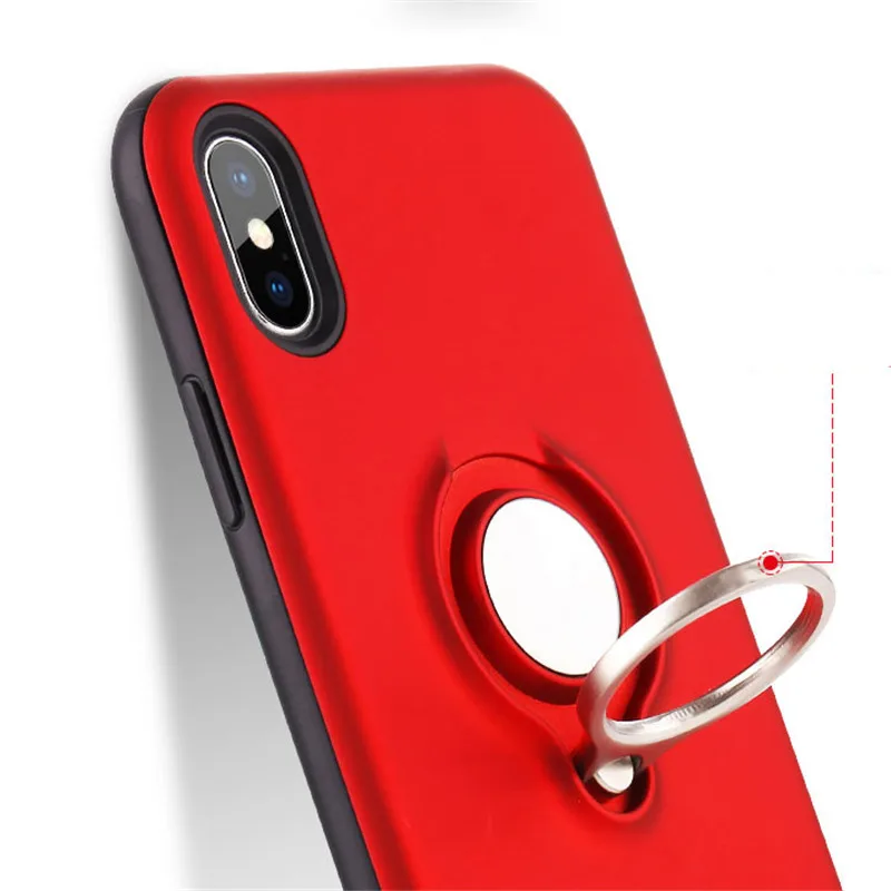 Магнитное металлическое кольцо чехол для iPhone 5 5S SE 6 6S 7 8 Plus автомобильный держатель кольцо Мягкий противоударный чехол для iPhone X XR XS MAX чехол Caqa