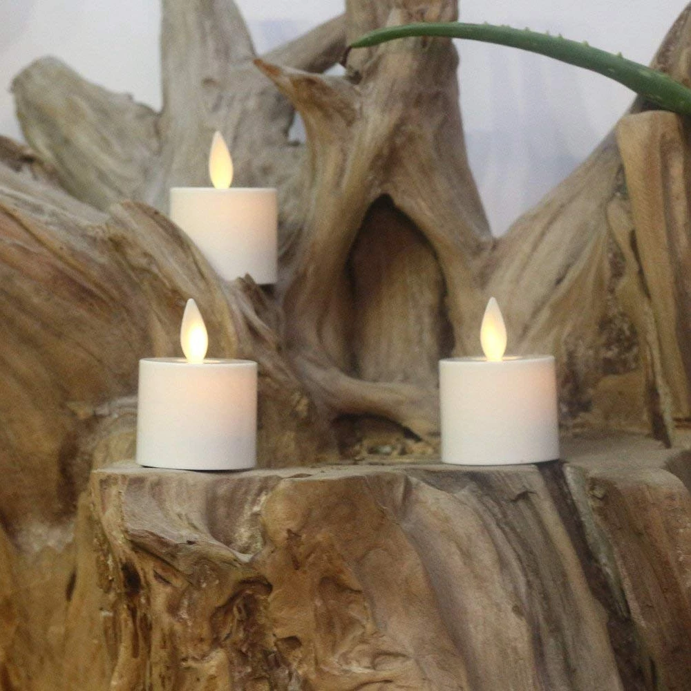Ksperway LED беспламенная Монета на батарейках Tealight свечи: без запаха ABS пластик с