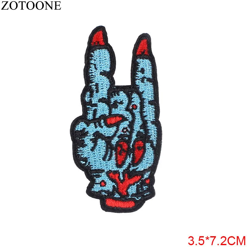PE0711 ZOTOONE личность панк круг Винтаж одежды патч DIY вышитые заплатки, Аппликации для одежды полоса значки приложения E - Цвет: PE0711