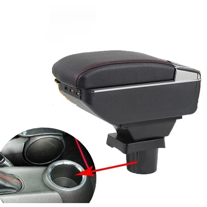 CITYCARAUTO самое большое пространство+ Роскошь+ USB автомобильный подлокотник коробка центральный ящик для хранения с подстаканником USB подходит для MINI COUPE COOPER