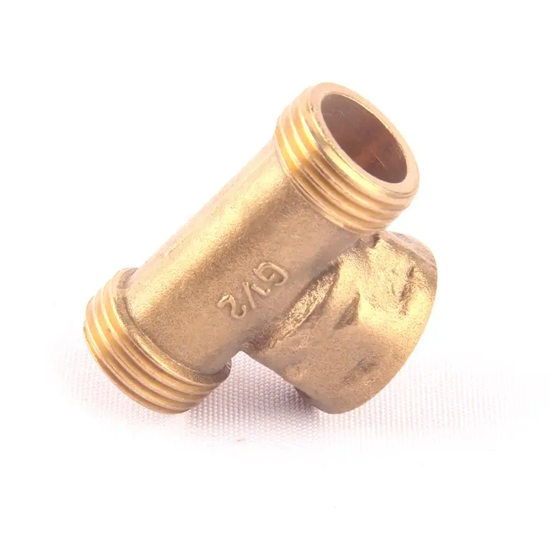 Оптовая продажа 100% латунная резьба 1/2 дюйма для мужчин и женщин 3 сторонняя медная
