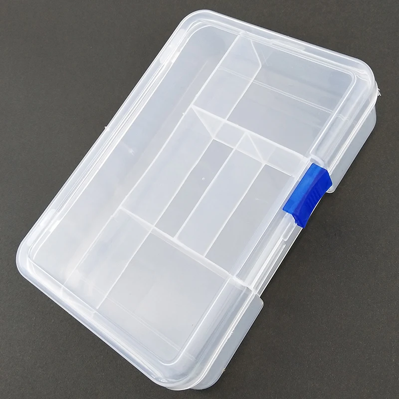 5 Compartments Plastic Fishing Lure Hook Tackle Box Storage Case Portable Tackle Multifunctional Organizer Fishing Boxes
