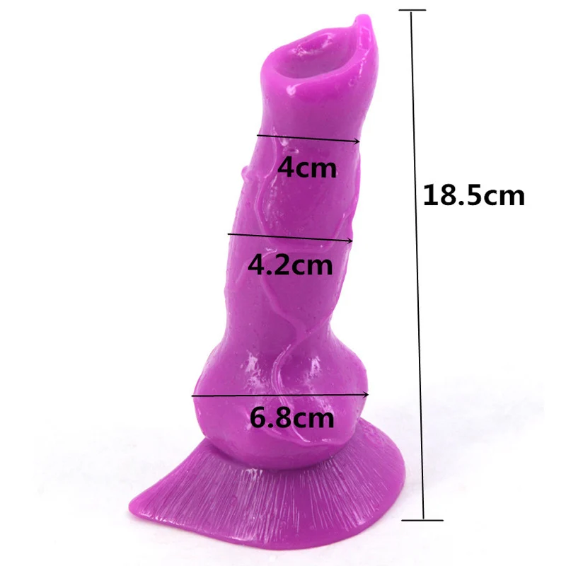 Реалистичный огромный фаллоимитатор в форме животного Большой Волк пенис черная