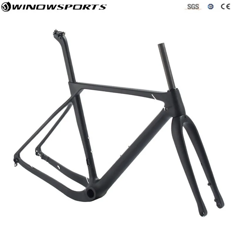 

hot sell carbon Gravel bike Carbon Road/MTB frameset internal cable Max tires 700*40c thru axle size S/M/L/XL gravel bike