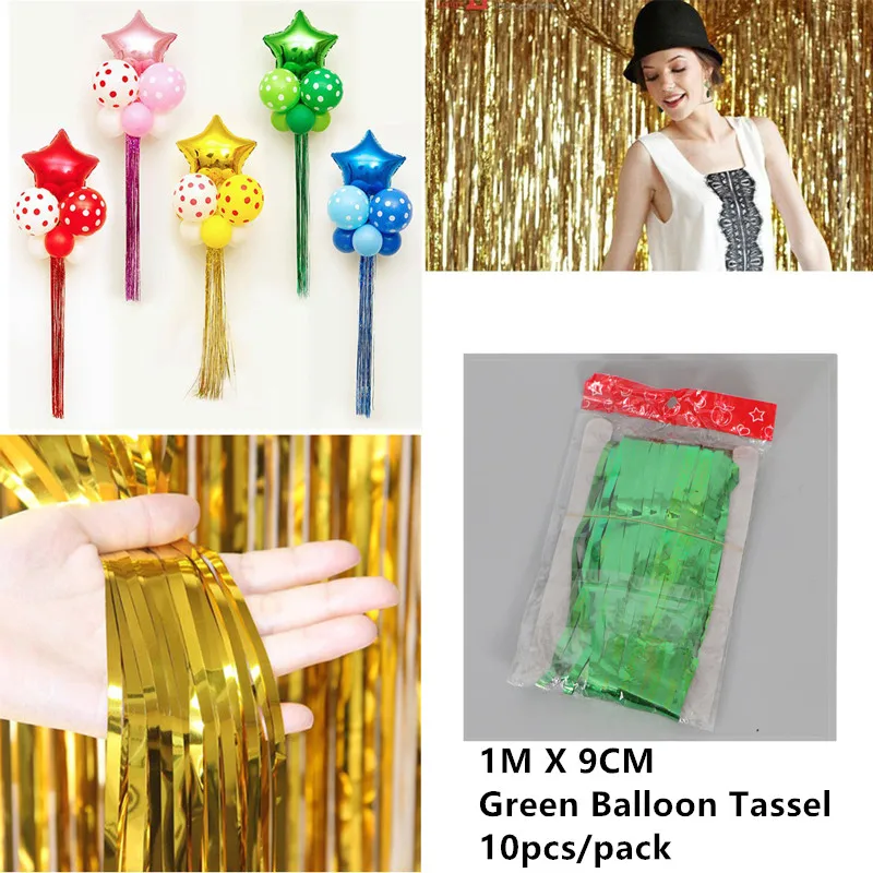 23-Green tassel Аксессуары для воздушного шара воздушный шар лента воздушный насос Арка палочка фиксированная балон для взрослых детей день рождения Свадебные украшения балон - Цвет: 23-Green tassel