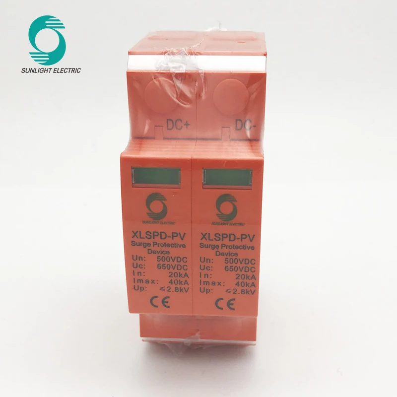 Горячая 2p 500v Солнечная энергия dc Защита от перенапряжения, Солнечная dc spd, фотоэлектрическая система, устройство защиты от перенапряжения
