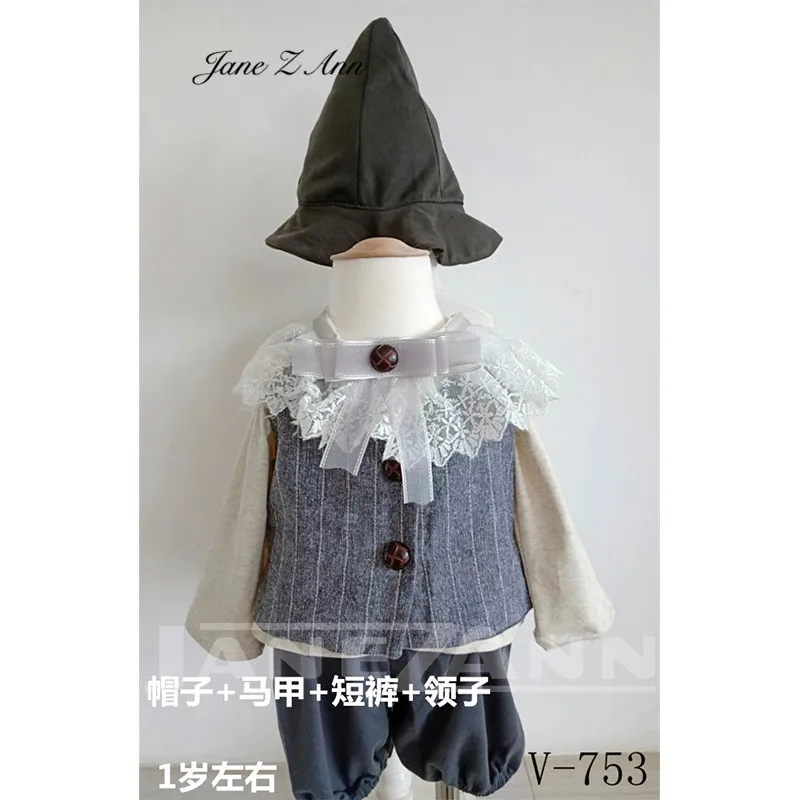 V-753 Jane Z Ann/детская одежда для фотосъемки; костюм для малышей от 6 месяцев до 1 года; студийная одежда принцессы с изображением кролика и кота - Цвет: V-753